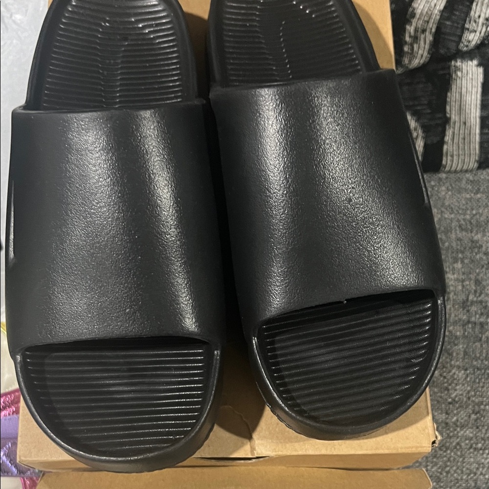 Black Slide Sandals